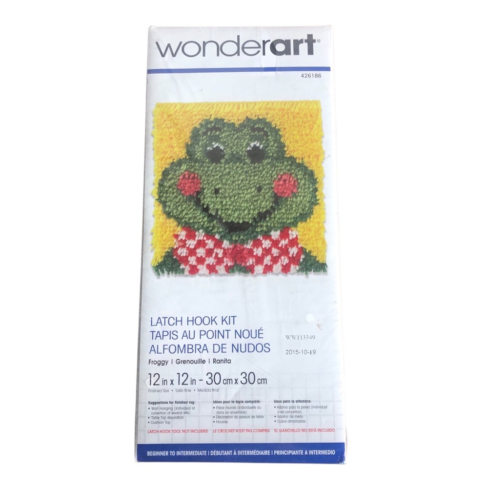 Wonderart Froggy Latch Hook Kit. New